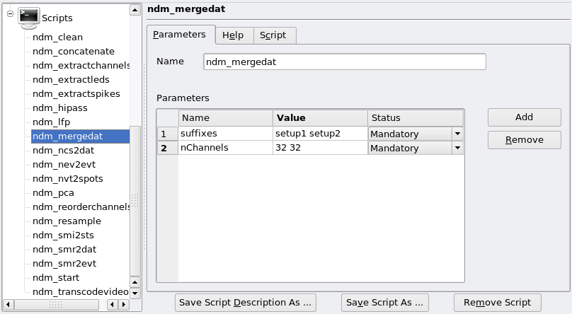 Template Parameter File